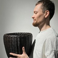 Плетение кашпо из ротанга
