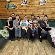 Большая семья из деревни